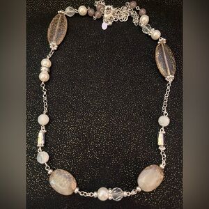 Chico Silver and White Beaded Necklace